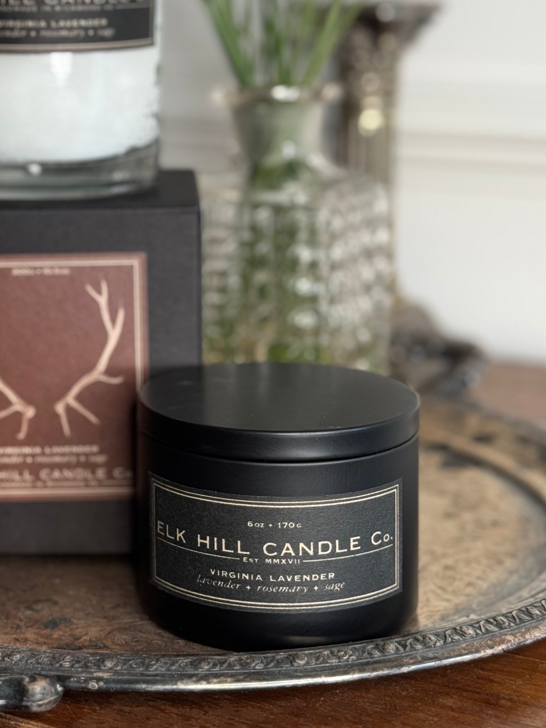 VIRGINIA LAVENDER CANDLE 6 oz - Notes: Lavender, Rosemary, Sage