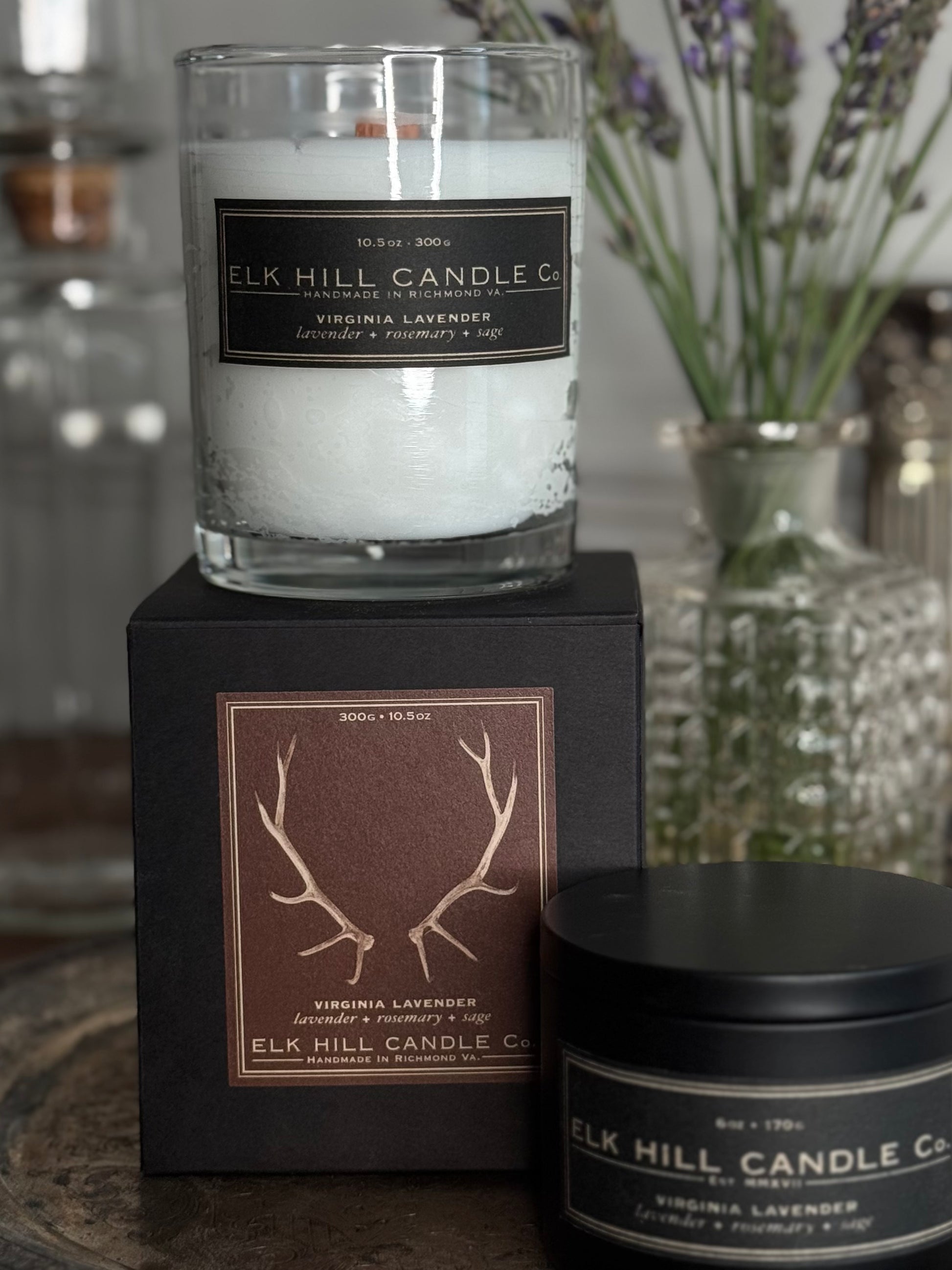 VIRGINIA LAVENDER CANDLE - Notes: Lavender, Rosemary, Sage