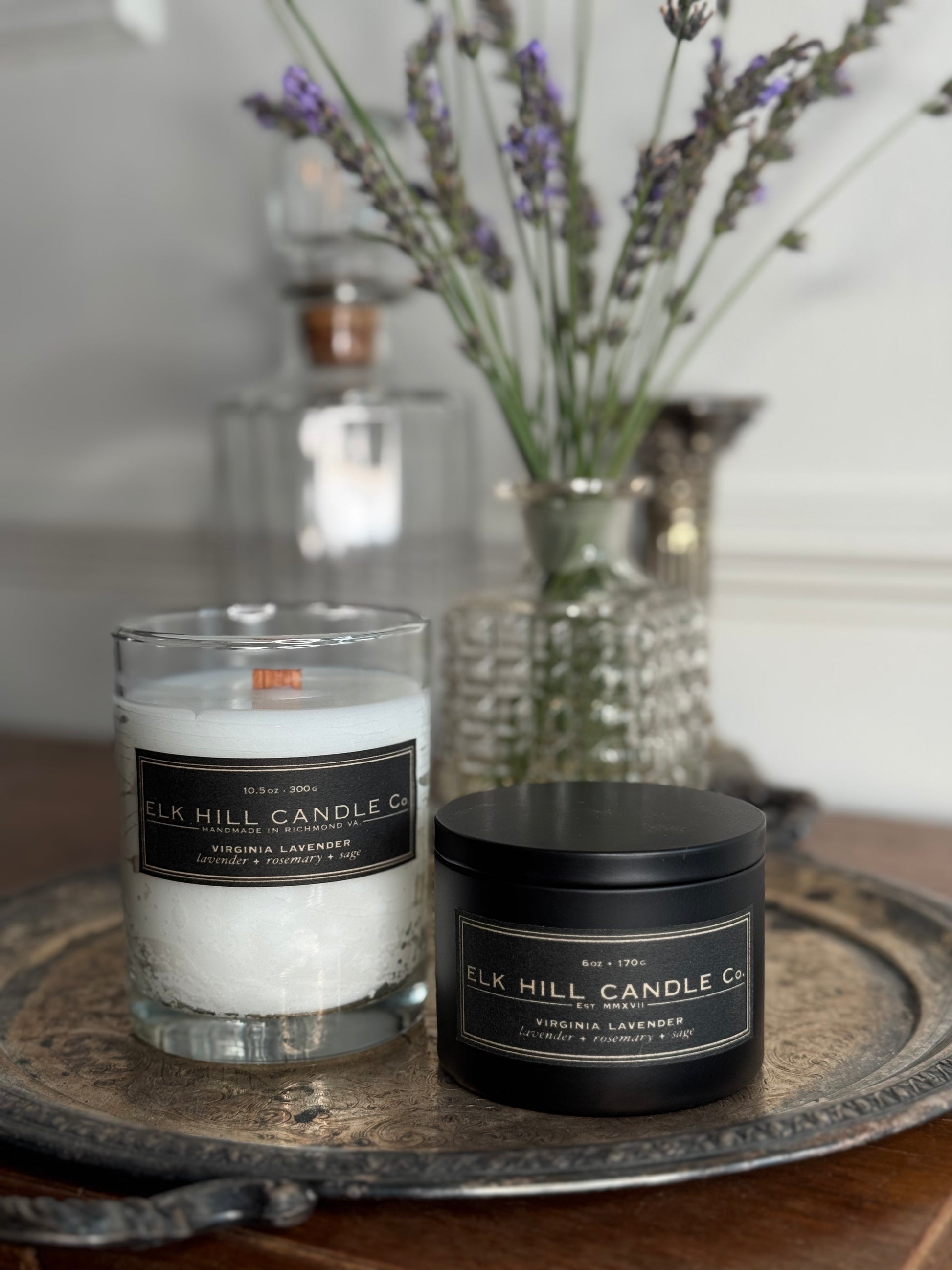 VIRGINIA LAVENDER CANDLE - Notes: Lavender, Rosemary, Sage