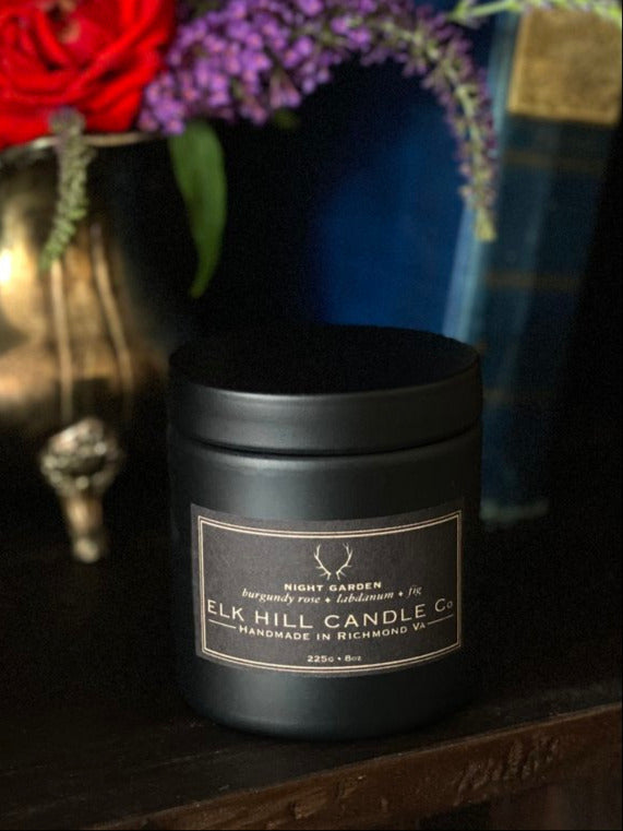 NIGHT GARDEN CANDLE 8 oz - Notes: Rose, Warm Cumin, Fig, Labdanum