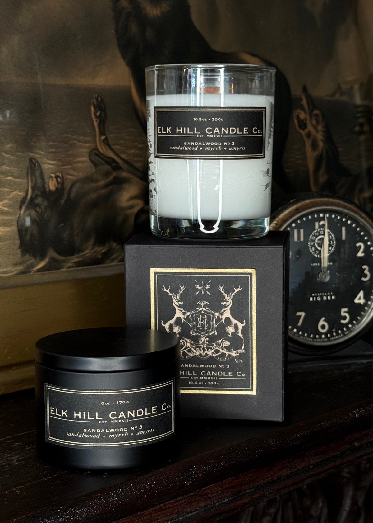 Sandalwood #3 CANDLE 10.5 oz - Notes: Sandlewood, Amber, Myrrh