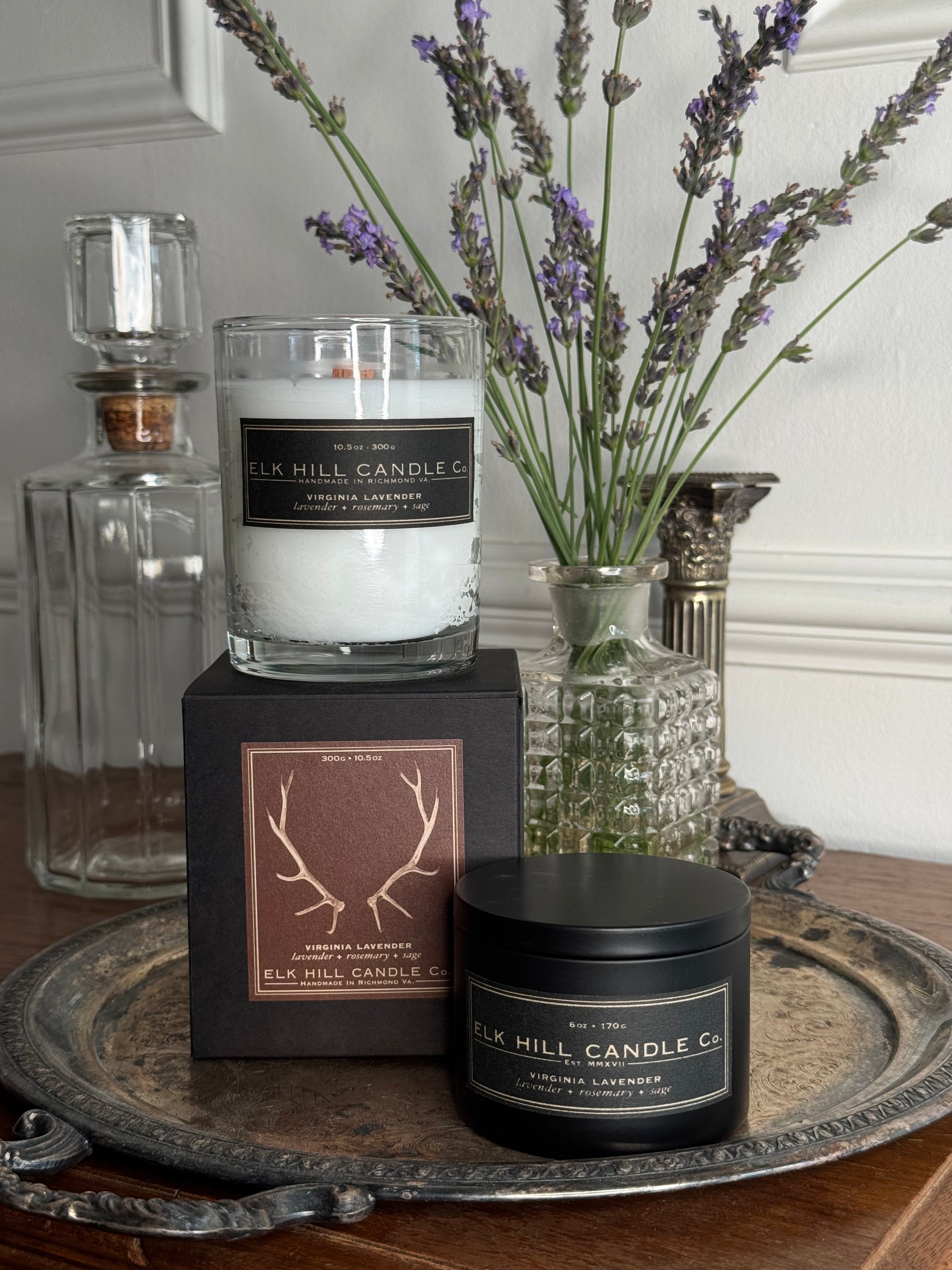 VIRGINIA LAVENDER CANDLE - Notes: Lavender, Rosemary, Sage